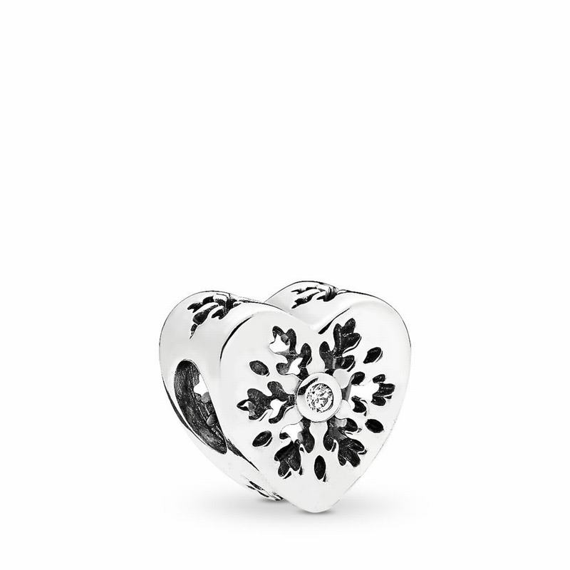 Pandora Snowflake Heart Charm Silver Egypt NZ8471039